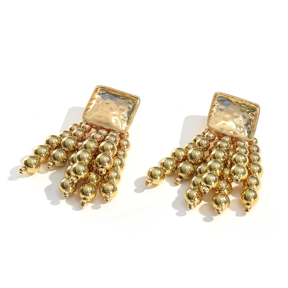 Wooden Beaded Bohemian Earrings