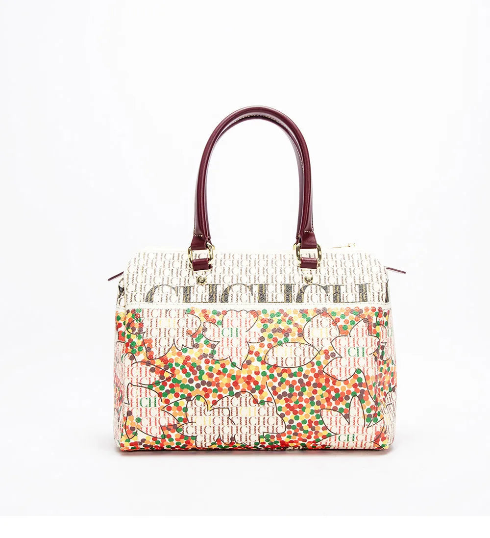 Exquisite Floral Pattern Travel Banquet High Grade Handbag