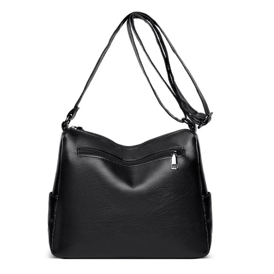 Leather Luxury Handbag. Shoulder Crossbody Handbag