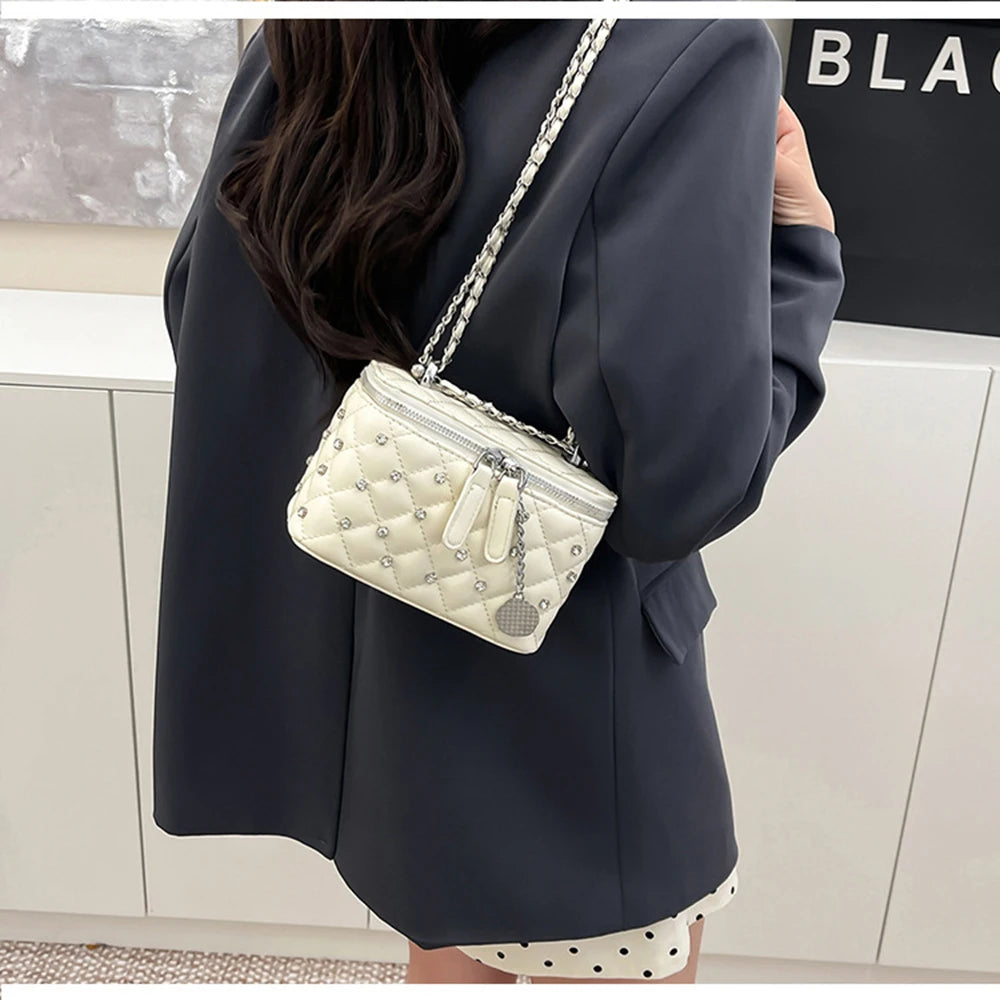 A Chain Leather Handbag. Spring Summer Female Crossbody Bag