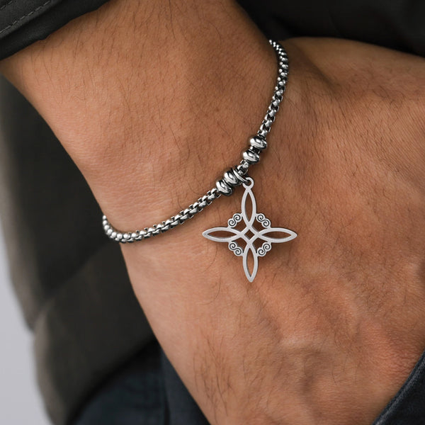 Silver Celtic Knot Bracelet: Wicca Chic Style- unisex