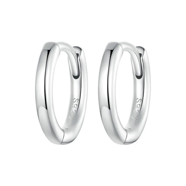 Minimalist Silver Hoop Earrings