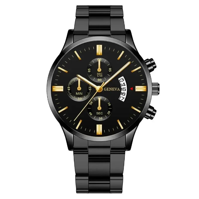 Fashion Men's Watch Luxury Silver Stainless Steel
