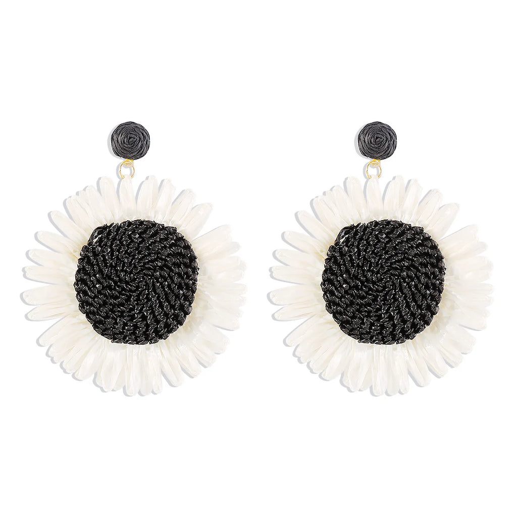Boho Sunflower Dangle Earrings