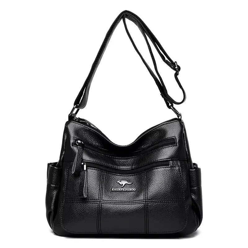 Leather Luxury Handbag. Shoulder Crossbody Handbag
