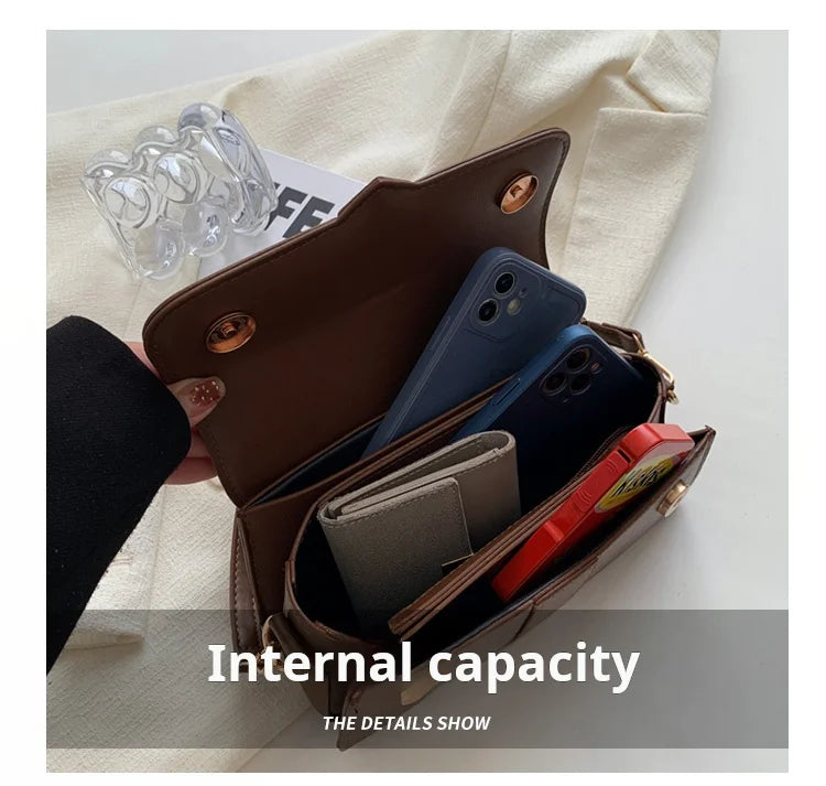 Leather Shoulder Bag.Fashion Crossbody Bags Vintage  Underarm Bag
