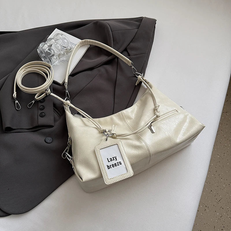 LEFTSIDE PU Leather Shoulder Bags for Women 2025 Luxury Designer Crossbody Bag Females Fashion Underarm Bags Handbags and Purses