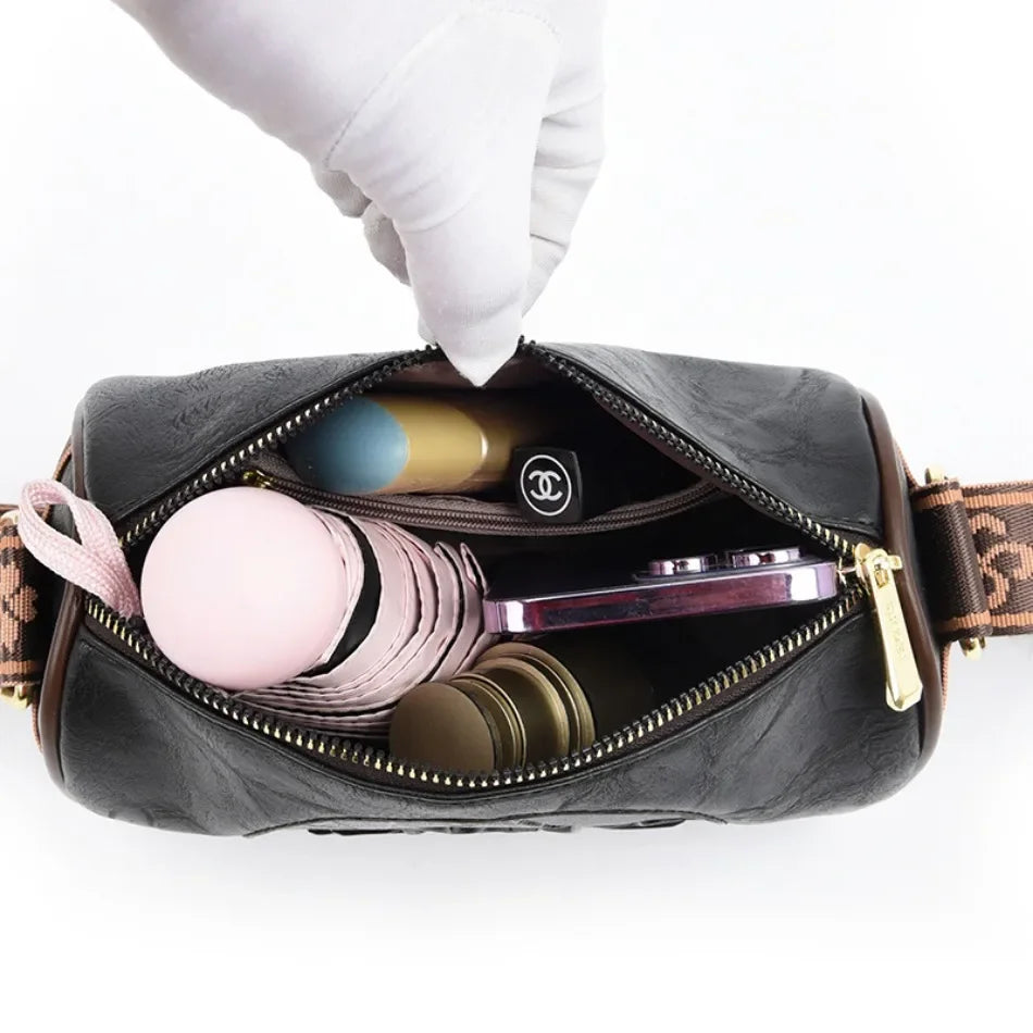 Leather Luxury Handbag. Shoulder Crossbody Handbag