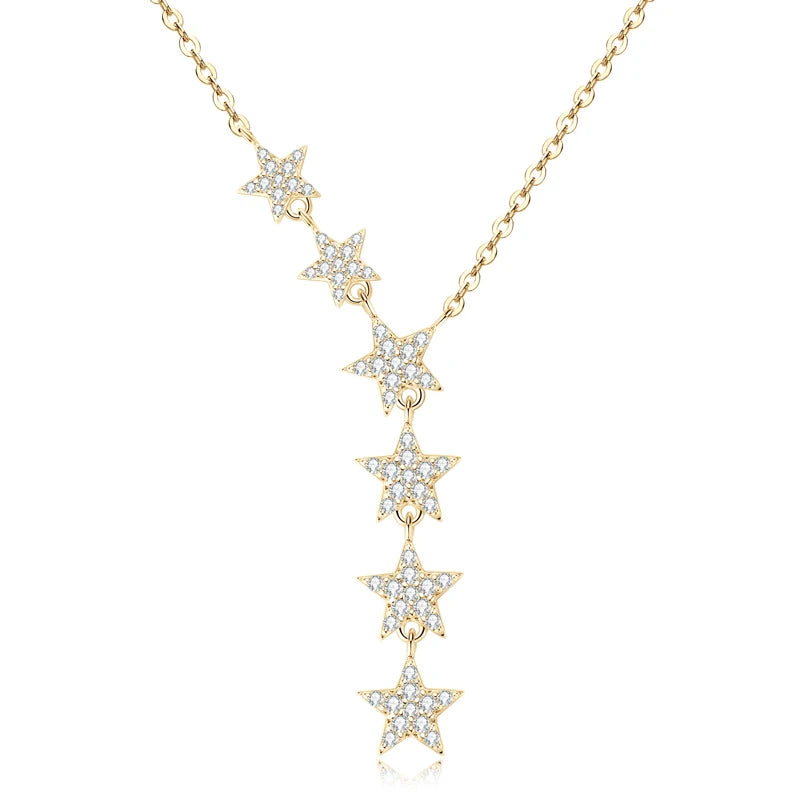 Y-Shape Star Pendant Necklace