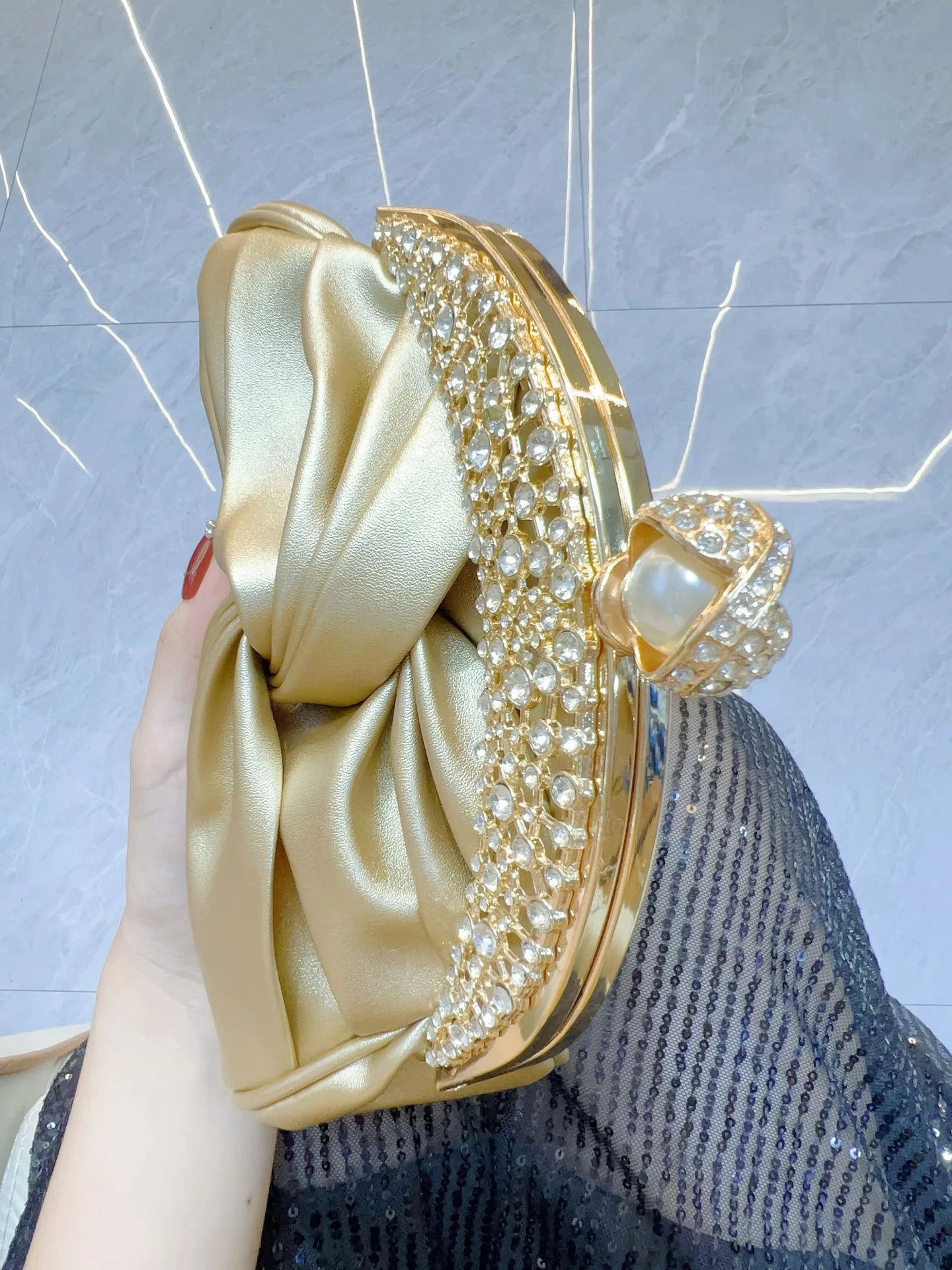Luxury Women  Fashion Design Handbags Sparkling Banquet Clutch Bag