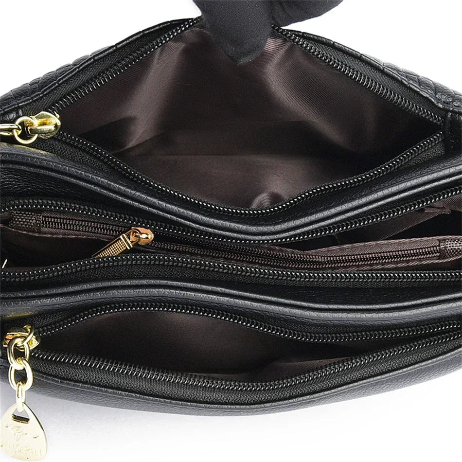 Leather Luxury Handbag. Shoulder Crossbody Handbag