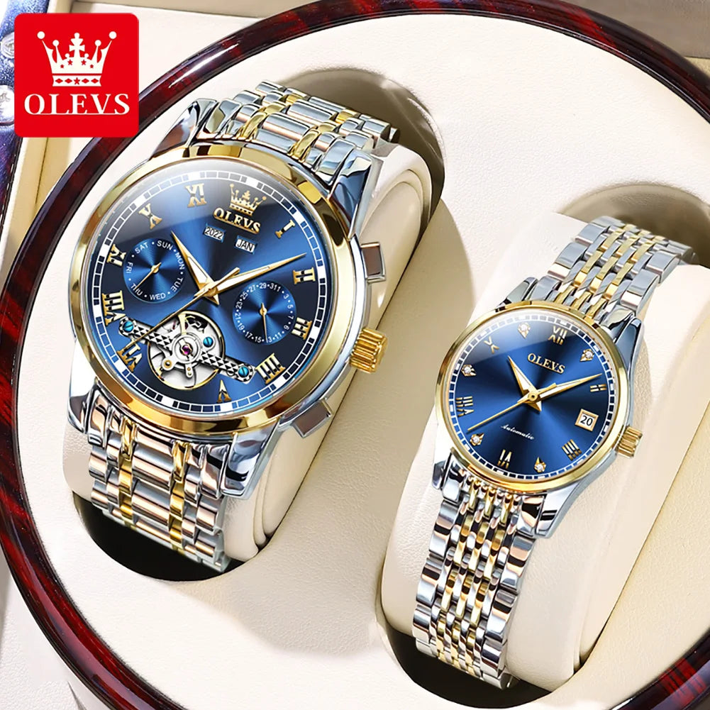 Watches for Men and Women Waterproof Watches His or Hers Lover's Watch Set