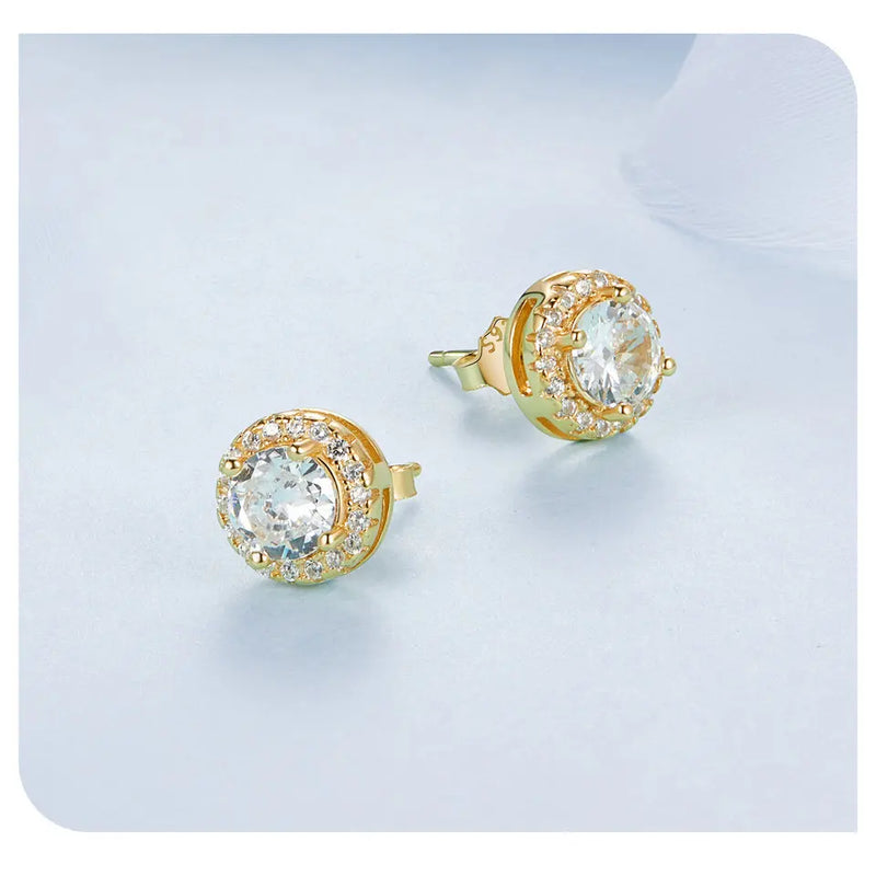 Classic Halo Stud Earrings