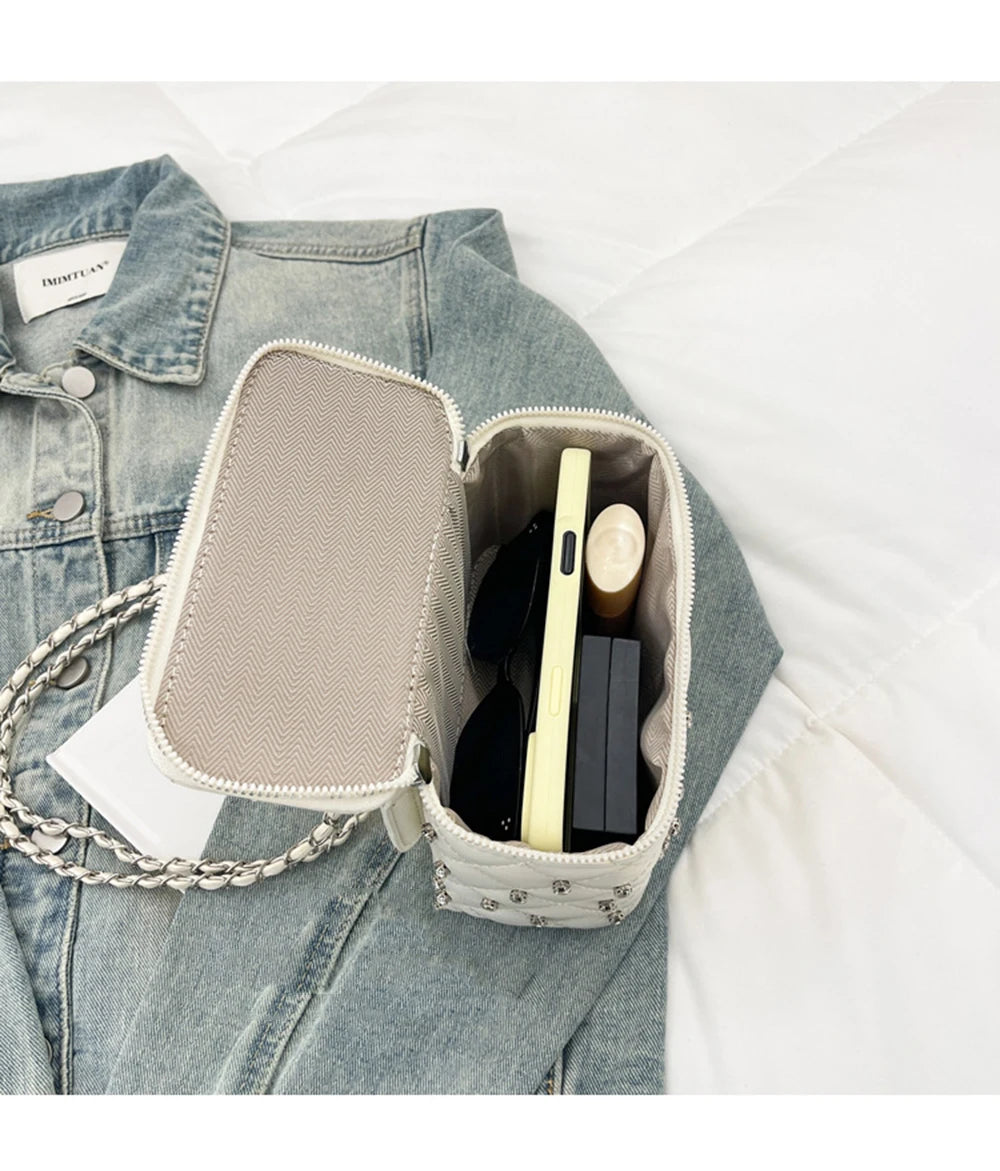 A Chain Leather Handbag. Spring Summer Female Crossbody Bag