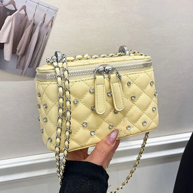 A Chain Leather Handbag. Spring Summer Female Crossbody Bag