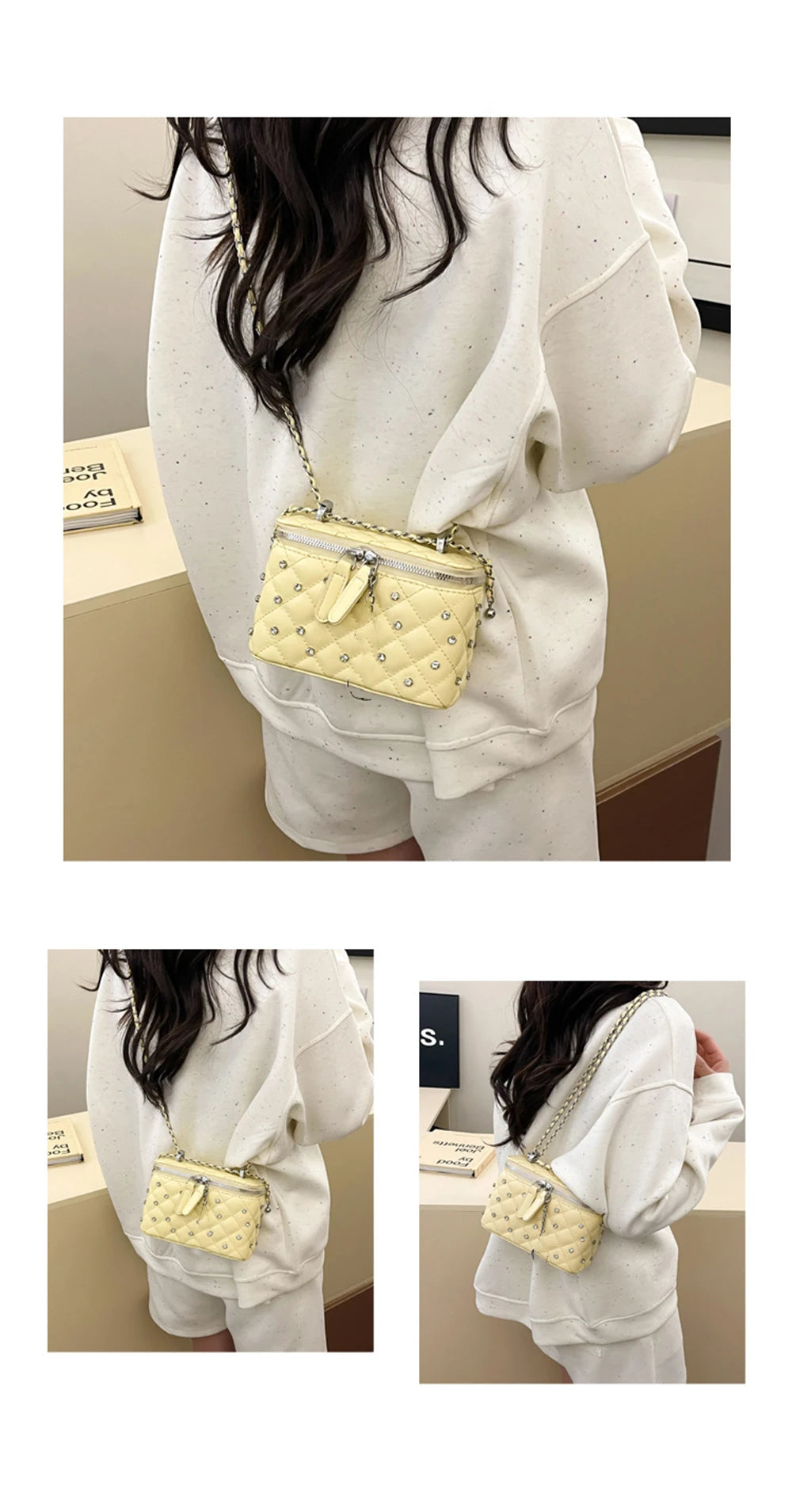A Chain Leather Handbag. Spring Summer Female Crossbody Bag