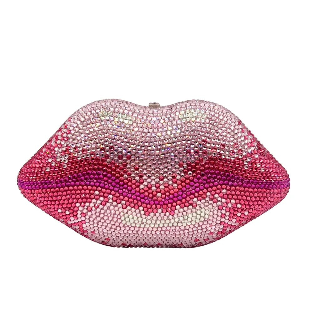 Lip Shaped Rhinestone Evening Bag. Luxury, Gorgeous and Unique