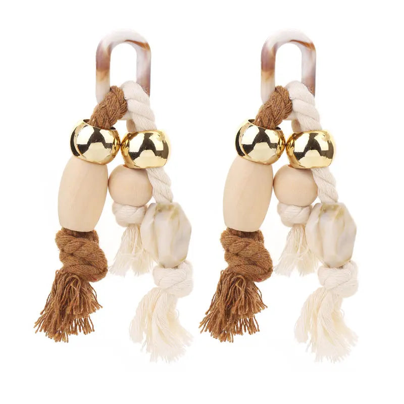 Handmade Beaded Tassel Earrings