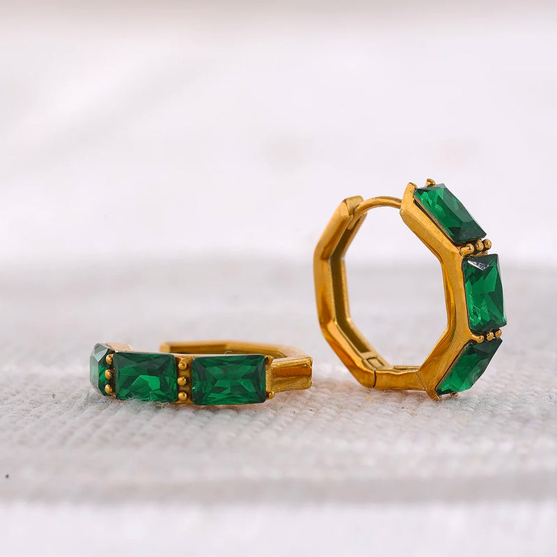 18k Gold Plated Huggie Earrings