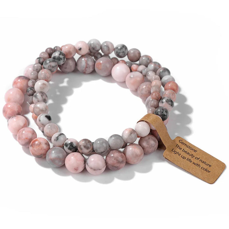 Rhodonite Beads Bracelet Set