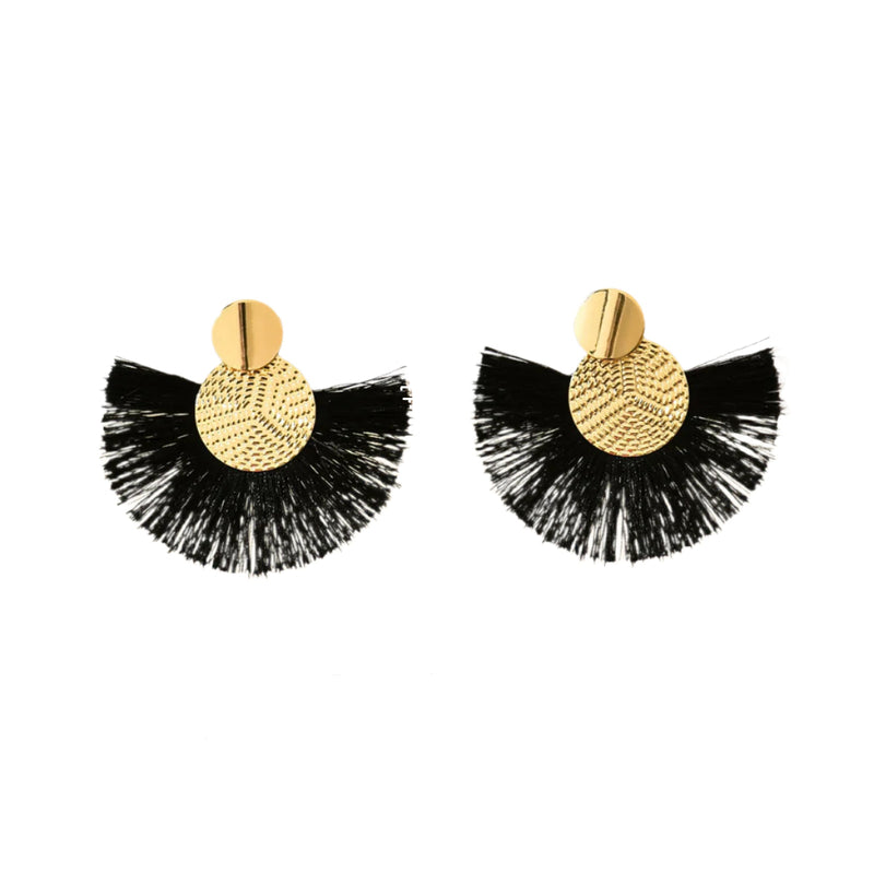 Boho Fan Tassel Earrings