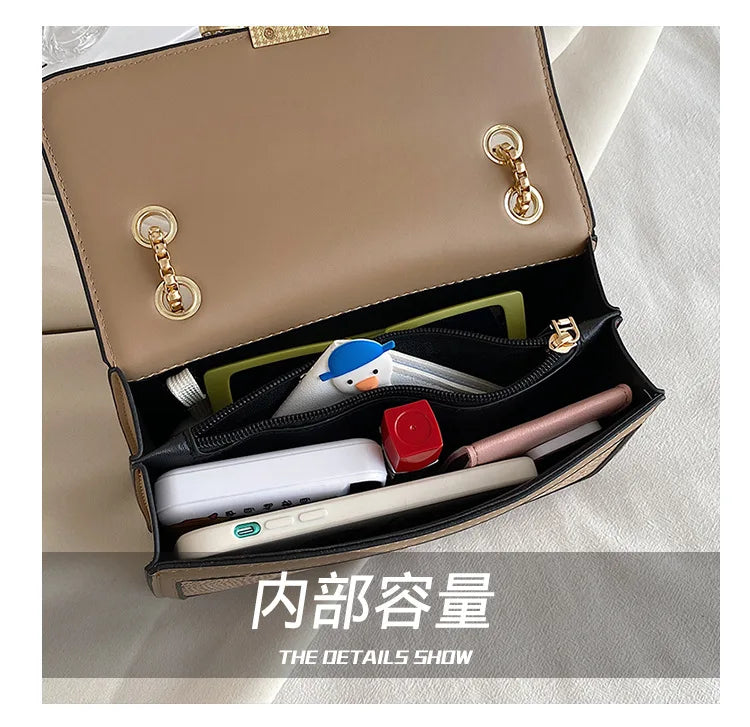 Luxury Crooobody Handbag. Bee Lock Tote Casual Flap . Crocodile Print  Handbag