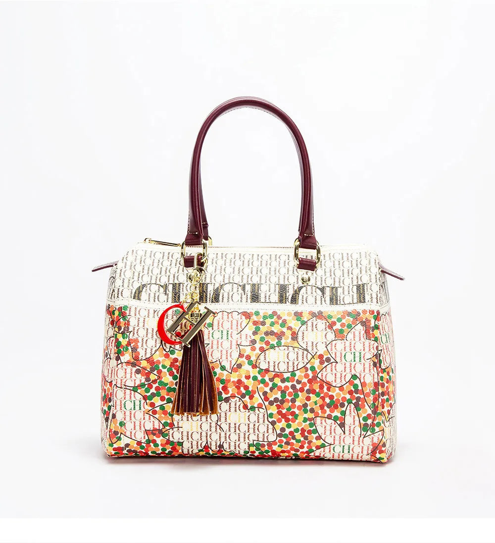 Exquisite Floral Pattern Travel Banquet High Grade Handbag
