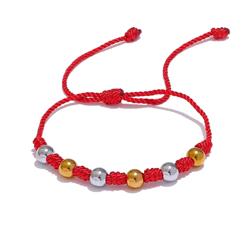 Lucky Handmade Steel Beads Bracelet