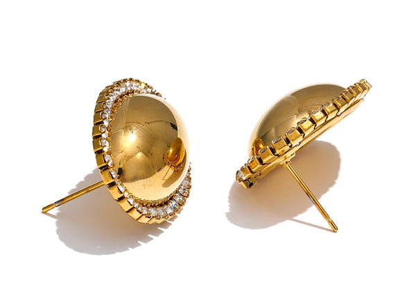 Oval Stud Earrings