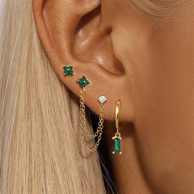 Birthstone Earrings Set