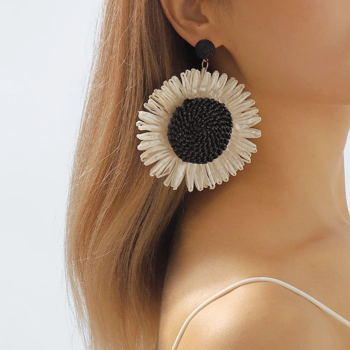 Boho Sunflower Dangle Earrings
