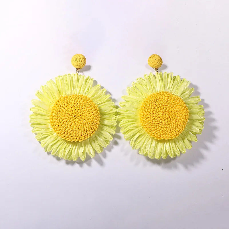 Boho Sunflower Dangle Earrings