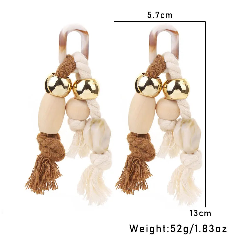Handmade Beaded Tassel Earrings