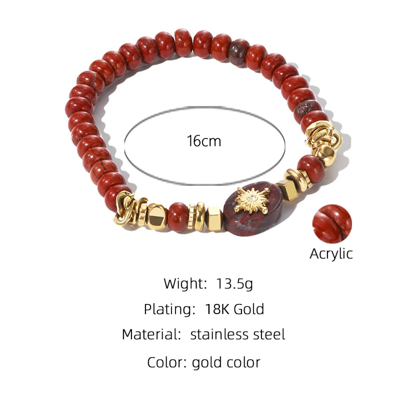 Red Natural Stone Bracelet