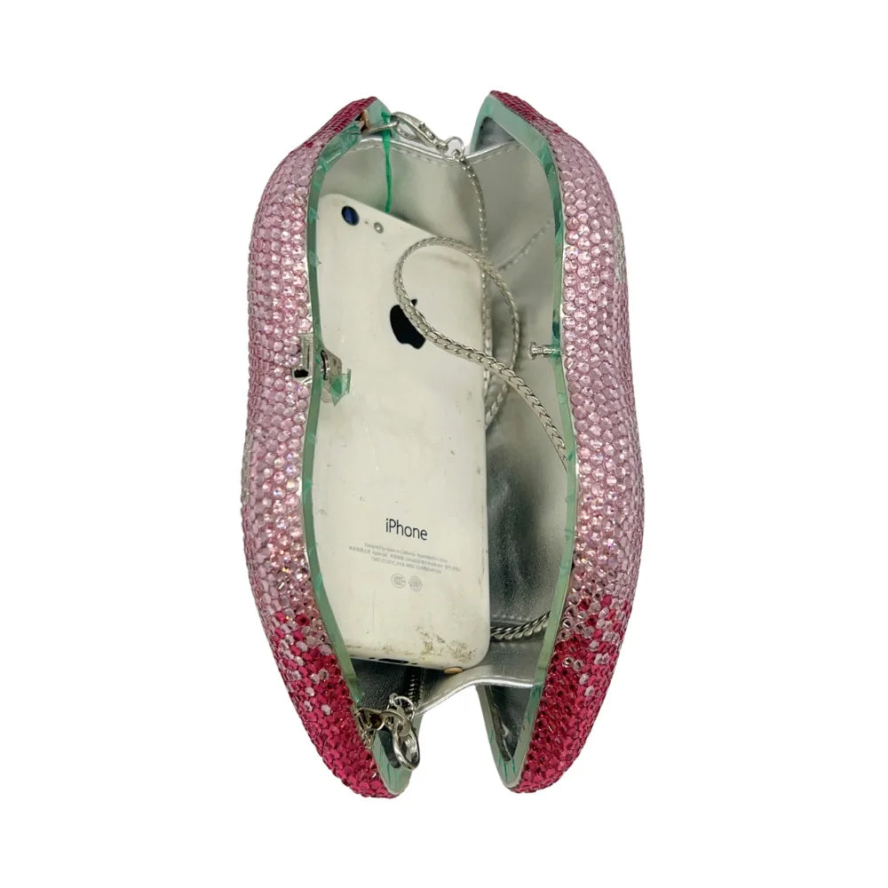 Lip Shaped Rhinestone Evening Bag. Luxury, Gorgeous and Unique