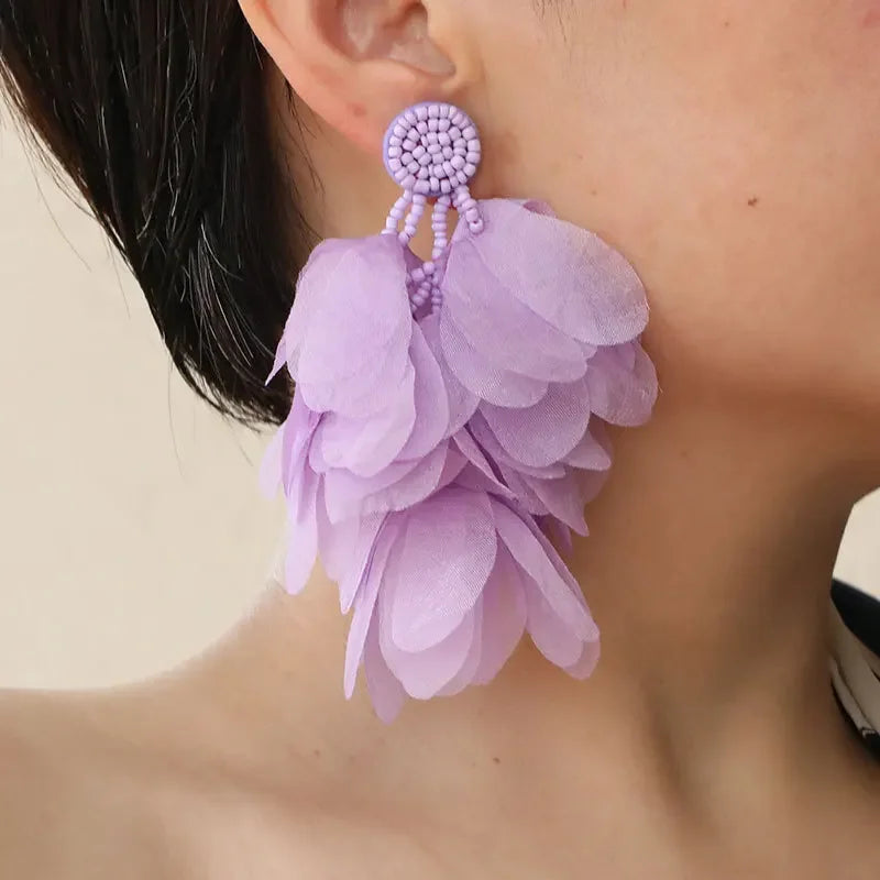 Bohemian Flower Tassel Earrings