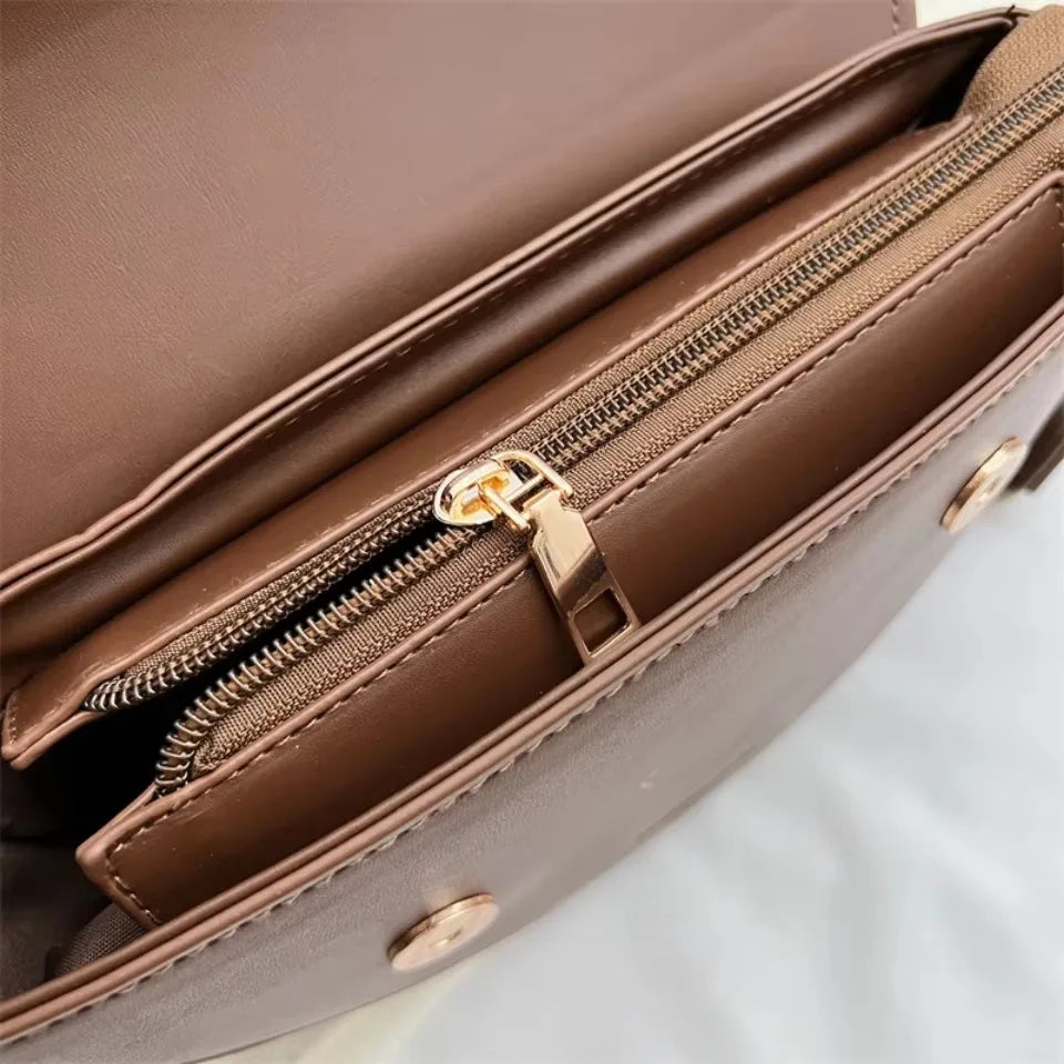 Leather Luxury Handbag. Shoulder Crossbody Handbag