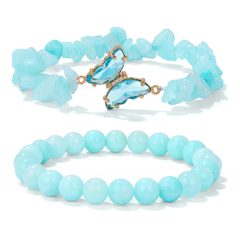 Twin Crystal Butterfly Bracelets