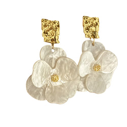 Vintage Flower Pendant Earrings