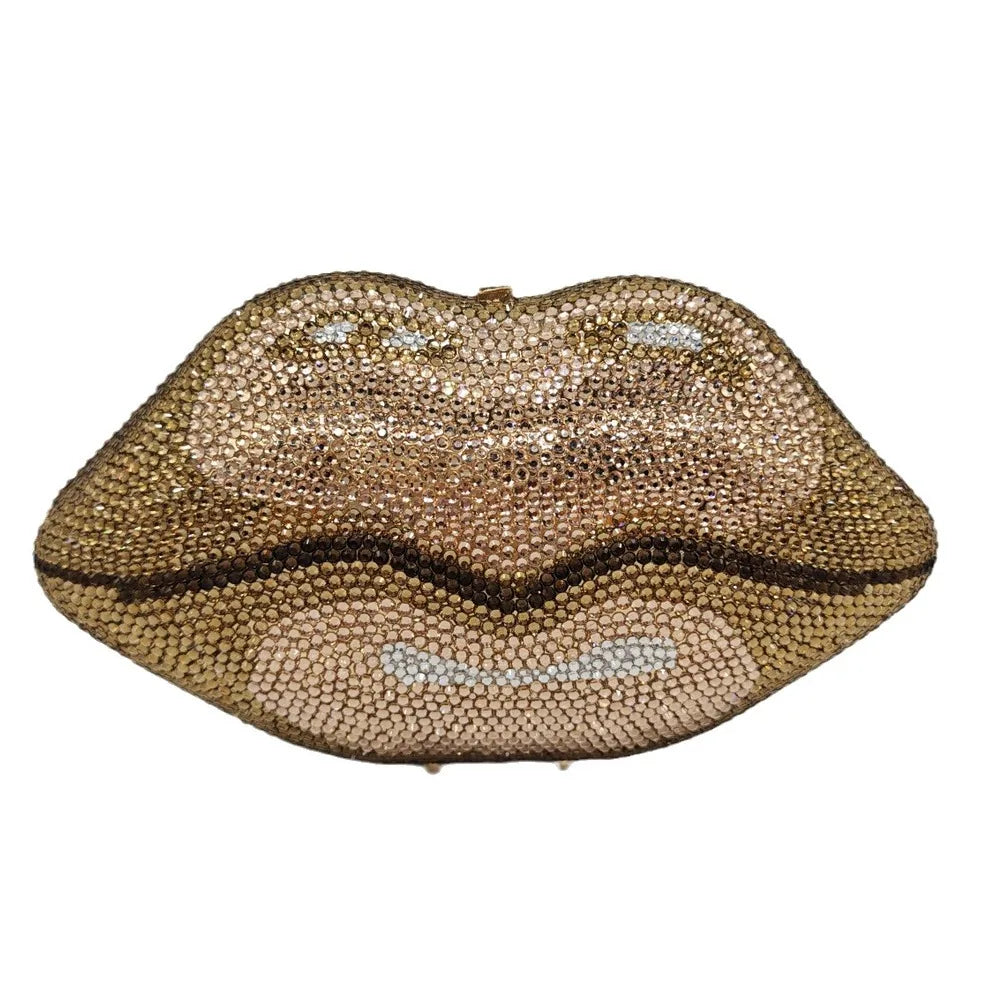 Lip Shaped Rhinestone Evening Bag. Luxury, Gorgeous and Unique