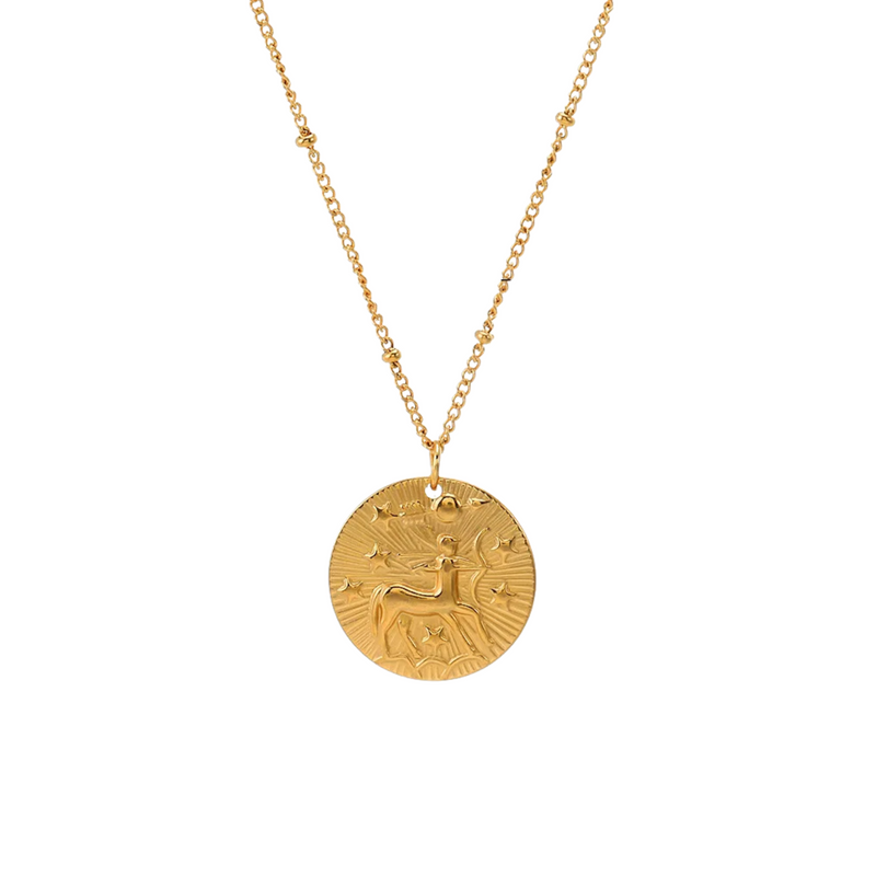 Zodiac Golden Amulet Necklace