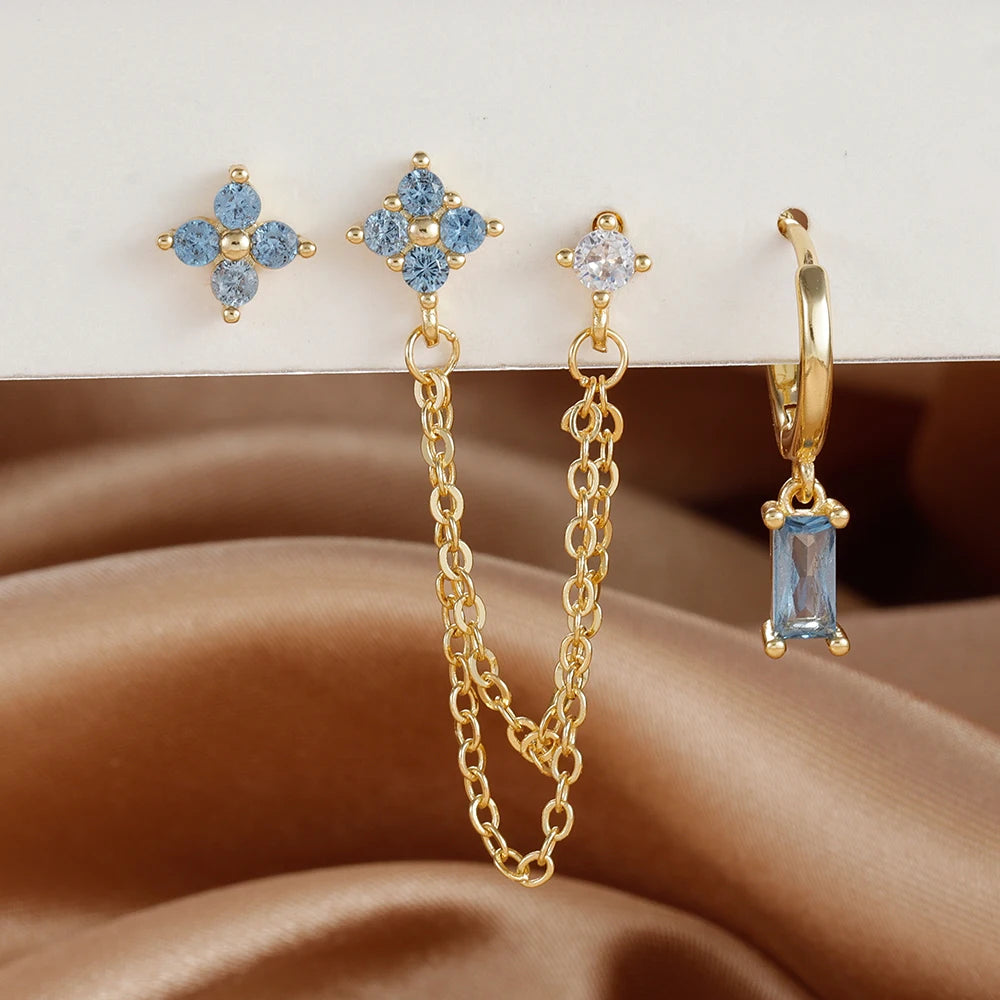 Birthstone Earrings Set