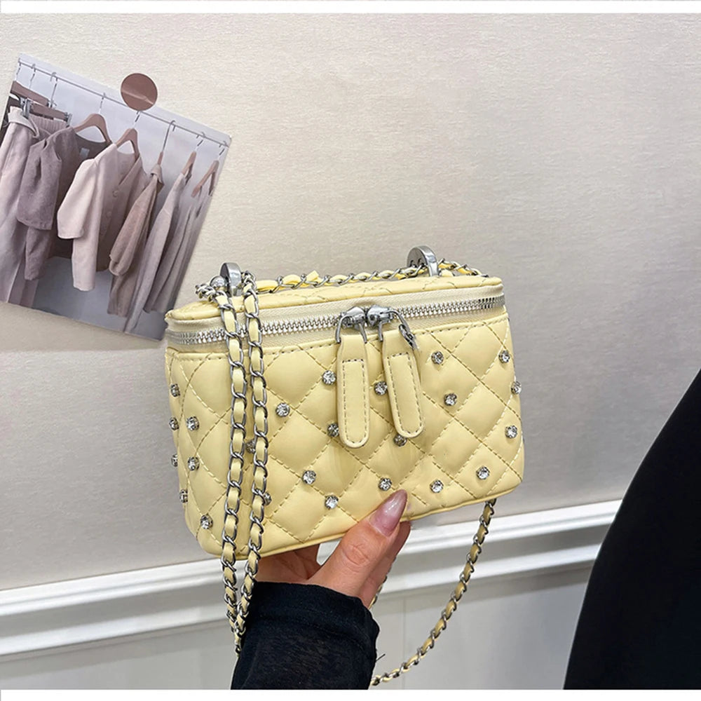 A Chain Leather Handbag. Spring Summer Female Crossbody Bag