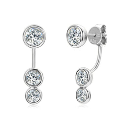 Moissanite Diamond Ear Jacket Earrings