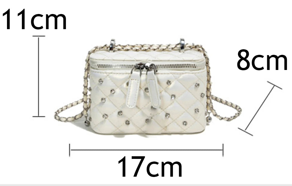 A Chain Leather Handbag. Spring Summer Female Crossbody Bag