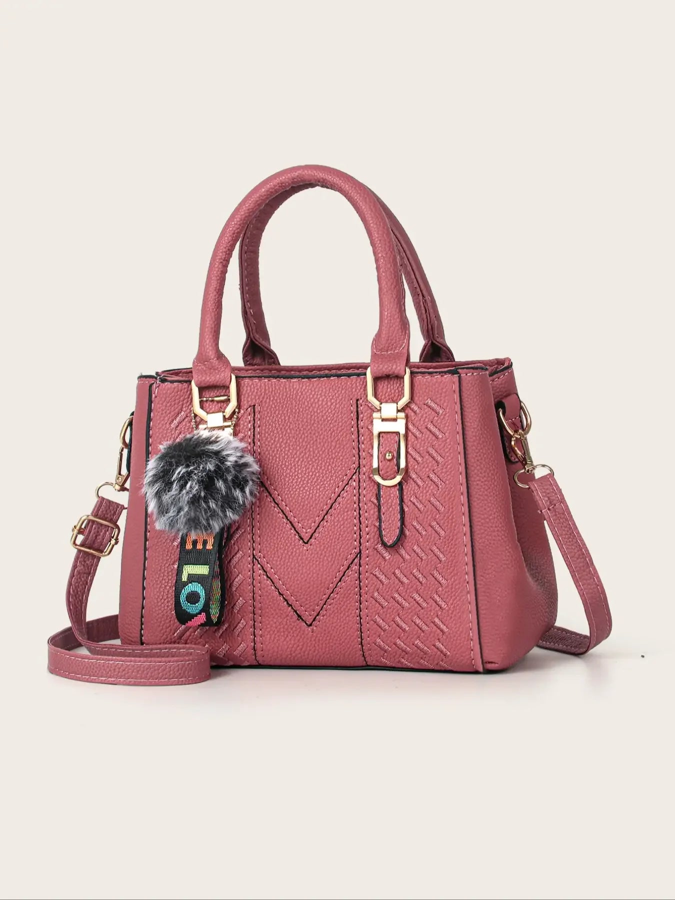 Fashionable large capacity embroidered women's crossbody bag