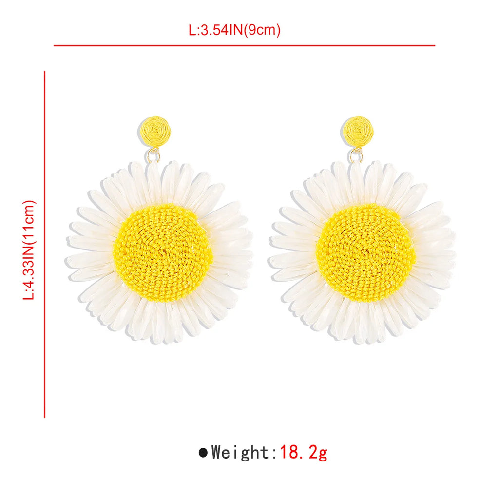 Boho Sunflower Dangle Earrings