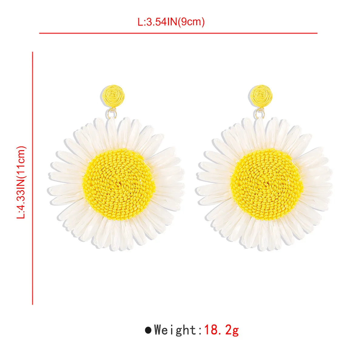 Boho Sunflower Dangle Earrings