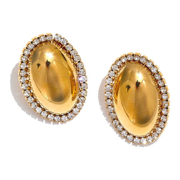 Oval Stud Earrings