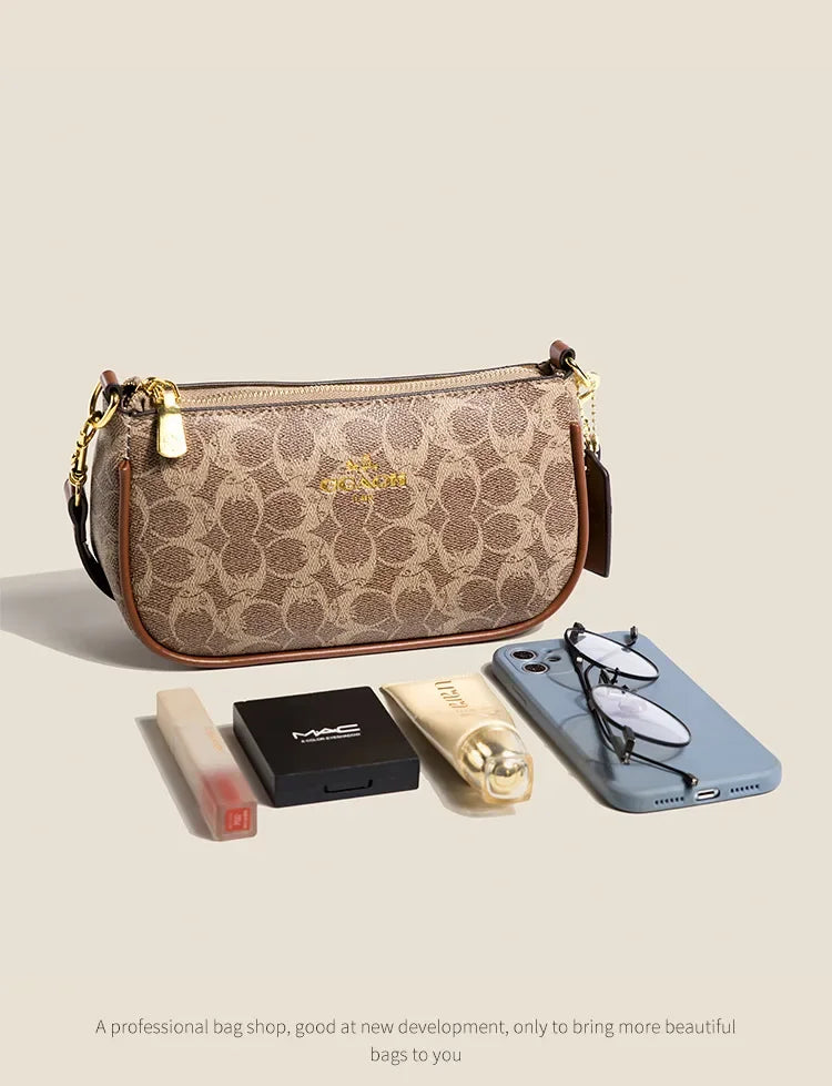 Fashionable Underarm Printed Handbag .High-End Versatile Crossbody bag